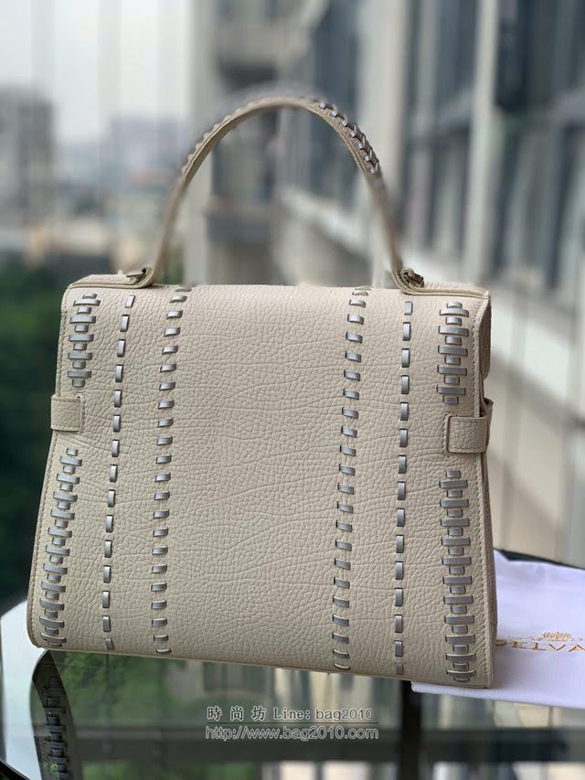 DELVAUX女包 全球限量編織款 Tempete Tribal Stitch系列 德爾沃女手提包 中號 Delvaux單肩斜跨女包 DL0028編織白色  fcs1210